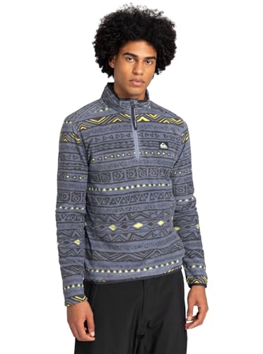 Quiksilver Men's Aker HZ Fleece Sweatshirt, TRIBAL Heritage Flint Stone, M von Quiksilver