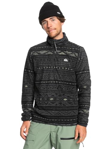 Quiksilver Men's Aker HZ Fleece Sweatshirt, TRIBAL Heritage Layer Black, XS von Quiksilver