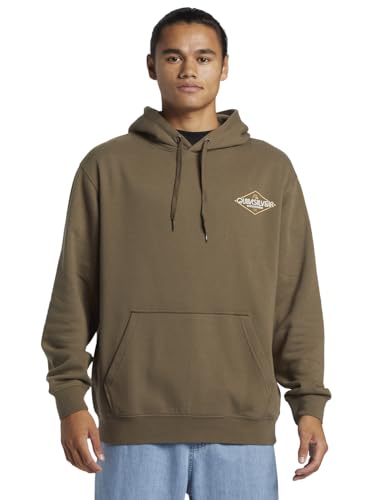 Quiksilver Men's Omni Sign PO Hoodie Pullover Sweater, Canteen, L von Quiksilver