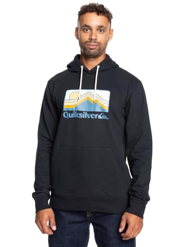 Quiksilver Men's QS Gradient Mountains Hoodie Sweatshirt, Black, L von Quiksilver