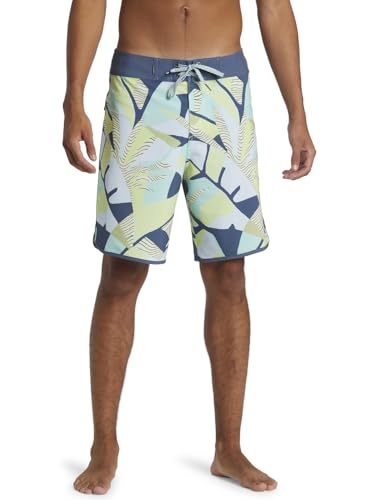 Quiksilver Men's SURFSILK Scallop 19 Board Shorts, Aquifer, 46 von Quiksilver