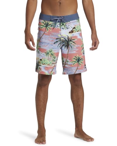 Quiksilver Men's SURFSILK Straight Leg 19 Board Shorts, Spiced Coral, 48 von Quiksilver