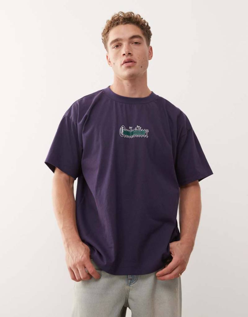 Quiksilver - Mercury Double Up - Schweres T-Shirt in Samtlila von Quiksilver