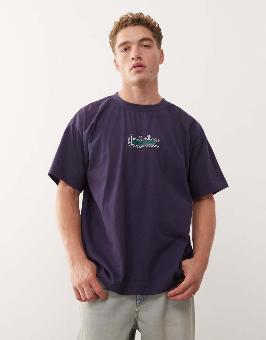 Quiksilver - Mercury Double Up - Schweres T-Shirt in Samtlila von Quiksilver