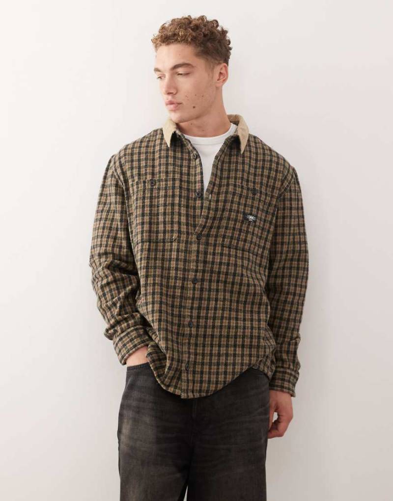 Quiksilver - Mercury - Langärmliges Hemd in Sand-Neutral von Quiksilver