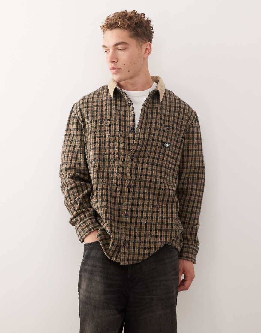 Quiksilver - Mercury - Langärmliges Hemd in Sand-Neutral von Quiksilver