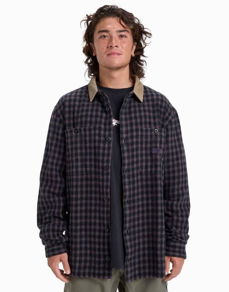 Quiksilver - Mercury Sandstrokes - Langärmliges Hemd in Sand Strokes Black-Schwarz von Quiksilver