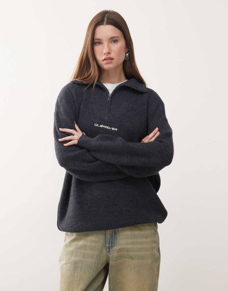 Quiksilver - Mesa Arch - Pullover in Chinablau mit hohem Kragen von Quiksilver