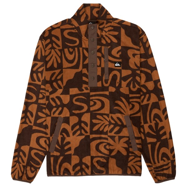 Quiksilver - No Destination Half Snap - Fleecepullover Gr M braun von Quiksilver