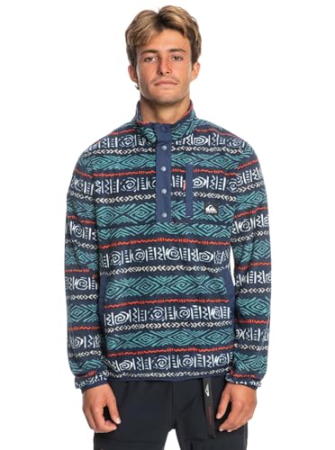 Quiksilver No Destination - Mock Neck Fleece for Men - Fleecejacke mit Stehkragen - Männer - M - Blau. von Quiksilver