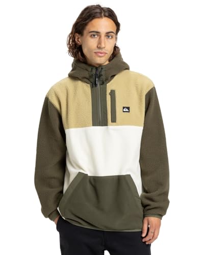 Quiksilver Ocean View Mix Up - Hooded Technical Fleece for Men - Technisches Fleece mit Kapuze - Männer - M - Braun. von Quiksilver