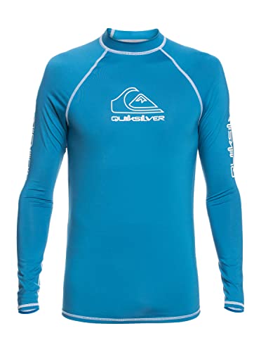 Quiksilver On Tour - Long Sleeve UPF 50 Rash Vest for Men - Langärmliger Rashguard mit UPF 50 - Männer - L - Blau. von Quiksilver