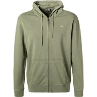 Quiksilver Herren Sweatjacke grün Baumwolle unifarben von Quiksilver