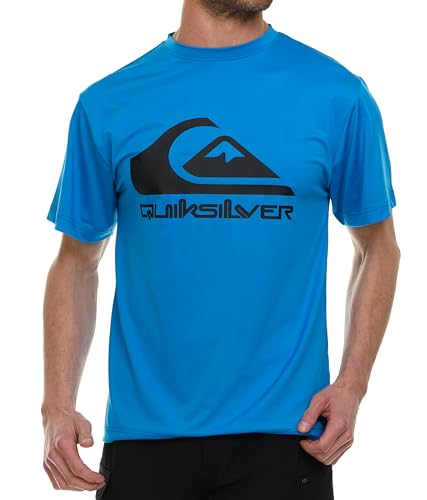 Quiksilver Rashguard für Herren, LSF 50+, groß und hoch, lang- und kurzärmeliges Shirt, Blau (Surf Blue), 4XL Große Größen von Quiksilver