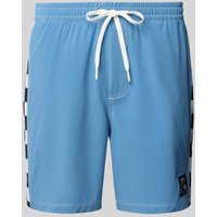 Quiksilver Relaxed Fit Badeshorts mit Label-Patch in Bleu, Größe XXL von Quiksilver