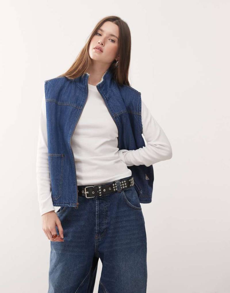 Quiksilver - Road by Night - Gefütterte Jeansjacke in Mittelblau von Quiksilver