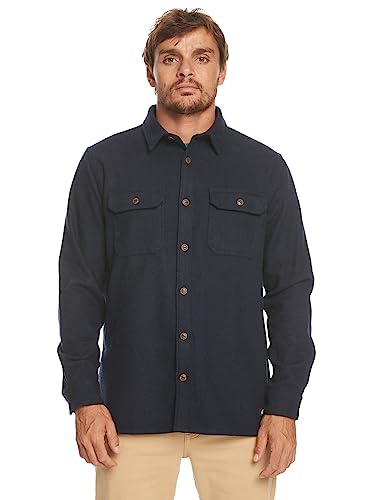 Quiksilver Salterhill - Long Sleeve Shirt for Men - Langärmliges Hemd - Männer - L - Blau. von Quiksilver