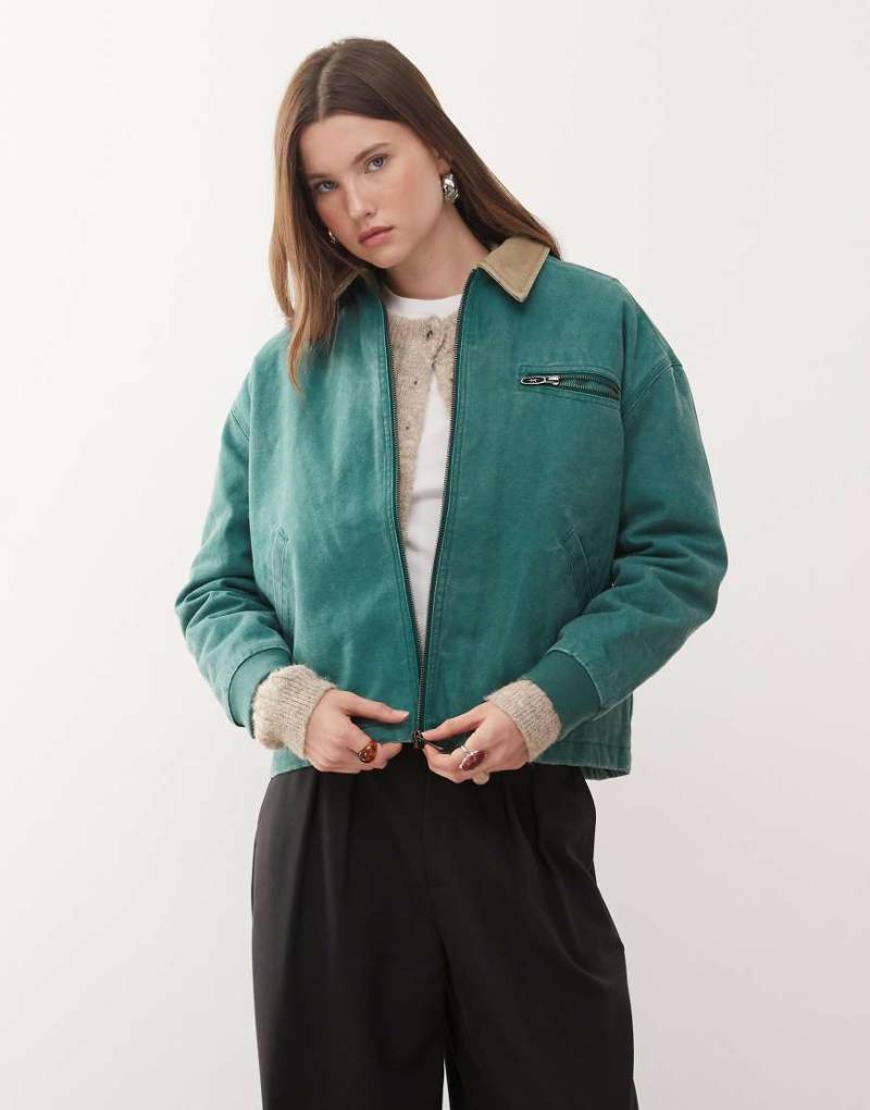 Quiksilver - Sand - Workwear-Jacke in Botanical Garden-Grün von Quiksilver