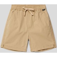 Quiksilver Shorts mit Label-Details Modell 'TAXER' in Camel, Größe 140 von Quiksilver