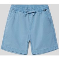 Quiksilver Shorts mit Label-Details Modell 'TAXER' in Rauchblau, Größe 164 von Quiksilver