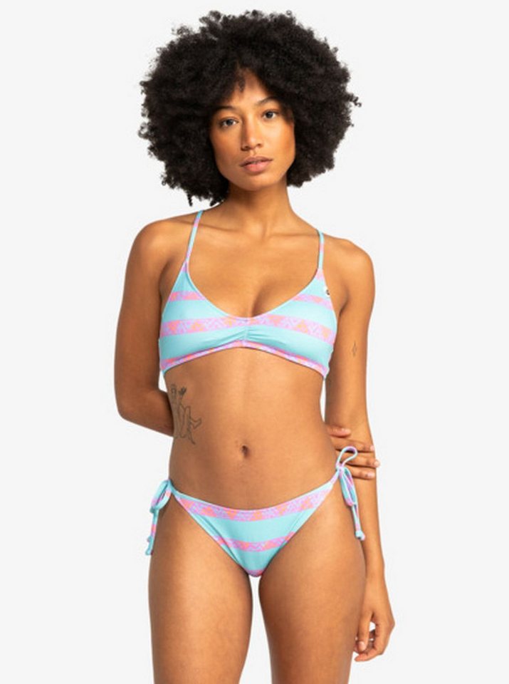 Quiksilver Balconette-Bikini-Top Quiksilver Bikinioberteil zum Knoten Clickity Clack Blue Stripe von Quiksilver