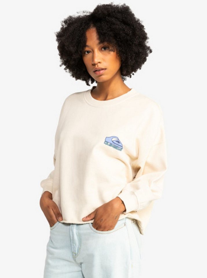 Quiksilver Hoodie Quiksilver Sweatshirt Crop Crew Screen Birch von Quiksilver