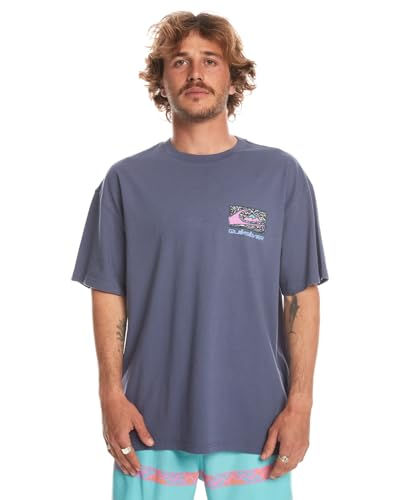 Quiksilver Spin Cycle - Oversized T-Shirt for Men - Übergroßes T-Shirt - Männer - Blau. von Quiksilver