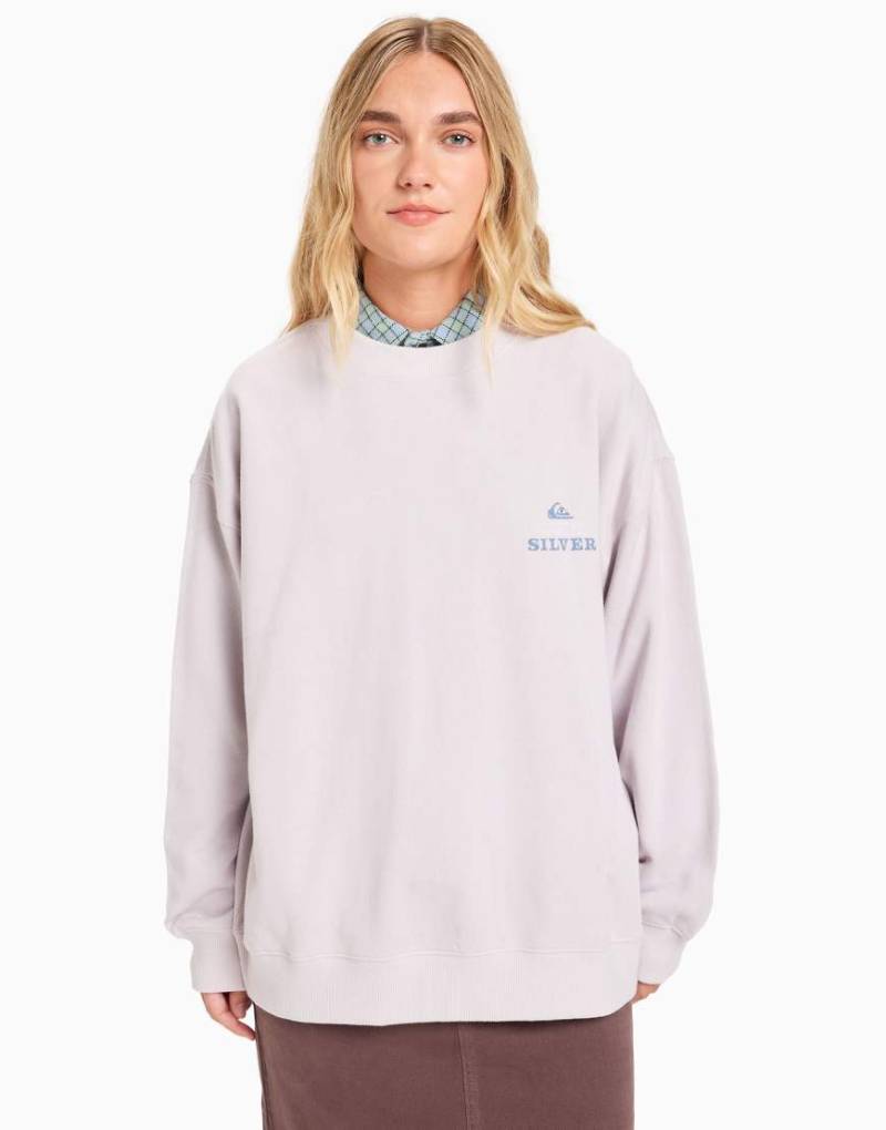 Quiksilver - Standard - Oberteil in Flieder marmoriert mit Rundhalsausschnitt-Grau von Quiksilver