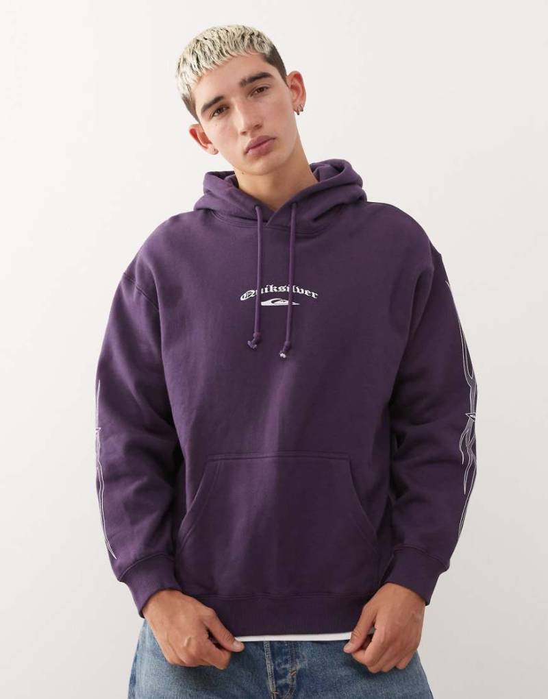 Quiksilver - Stretch-Kapuzenpullover aus Samt in Lila Quiksilver - Stretch-Kapuzenpullover aus Samt in Lila von Quiksilver