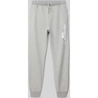 Quiksilver Sweatpants mit Label-Details Modell 'AGE OF BLUE' in Mittelgrau Melange, Größe 176 von Quiksilver