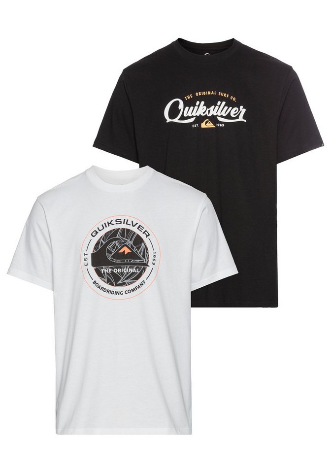 Quiksilver T-Shirt FLYING DISC UNDERTO SHORT SLEEVE PACK YM (2-tlg) Doppelpack T-Shirt mit Print von Quiksilver