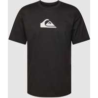 Quiksilver T-Shirt mit Label-Print Modell 'SOLID STREAK' in Black, Größe L von Quiksilver