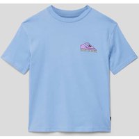 Quiksilver T-Shirt mit Label-Print Modell 'TAKE US BACK' in Bleu, Größe 164 von Quiksilver