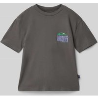 Quiksilver T-Shirt mit Label-Print in Graphit, Größe 140 Quiksilver T-Shirt mit Label-Print in Graphit, Größe 140 von Quiksilver