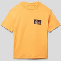 Quiksilver T-Shirt mit Label-Print in Orange, Größe 140 von Quiksilver