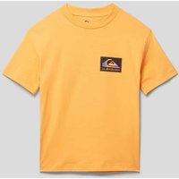 Quiksilver T-Shirt mit Label-Print in Orange, Größe 152 von Quiksilver