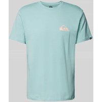 Quiksilver T-Shirt mit Label-Print in Tuerkis, Größe XXL von Quiksilver