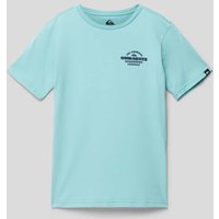 Quiksilver T-Shirt mit Label-Stitching Modell 'TRADESMITH' in Ocean, Größe 152 von Quiksilver