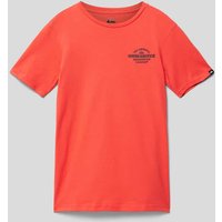 Quiksilver T-Shirt mit Label-Stitching Modell 'TRADESMITH' in Rot, Größe 152 von Quiksilver