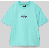 Quiksilver T-Shirt mit Rundhalsausschnitt Modell 'GLOBAL HEAT' in Tuerkis, Größe 140 von Quiksilver