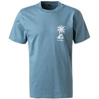 Quiksilver Herren T-Shirt blau Baumwolle von Quiksilver