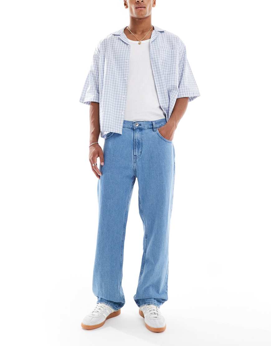 Quiksilver - Weite Jeans in blauer 90er-Waschung von Quiksilver