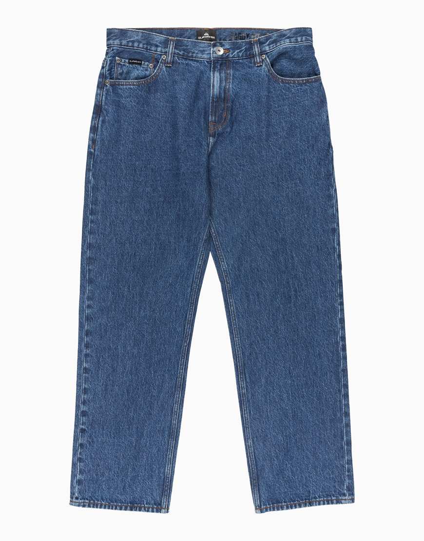 Quiksilver - Weite Jeans in indigoblauer Stone-Waschung von Quiksilver