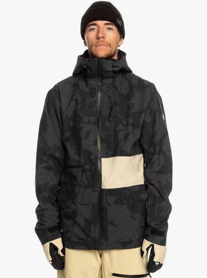 Quiksilver Winterjacke S CARLSON STCH SNJT KVJ8 TIE DYE TRUE BLACK von Quiksilver