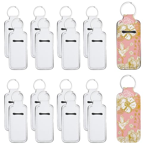 Quilax Sublimations-Lippenstift-Halter, Neopren-Clip-on-Ärmel, Sublimations-Schlüsselanhänger, Rohlinge, Lippenstift-Halter, Schlüsselanhänger, Schutzhüllen für Damen, DIY-Schlüsselanhänger von Quilax
