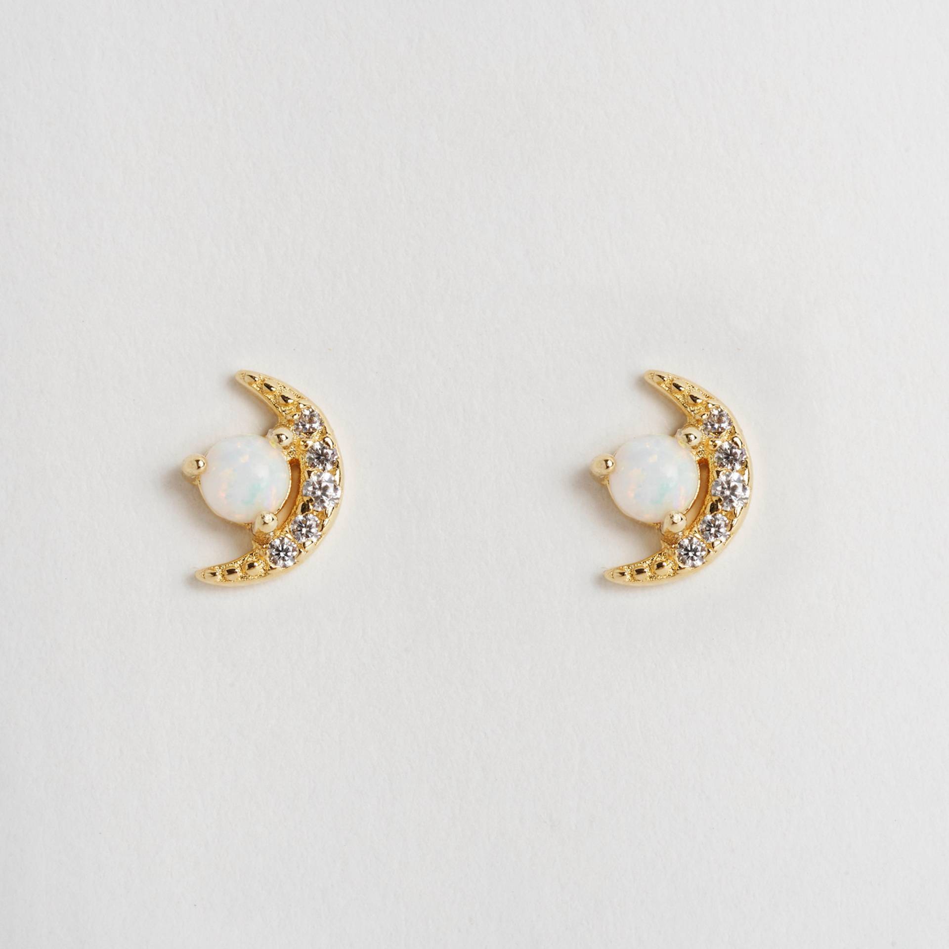Mond Opal Ohrstecker von QuillFineJewelry