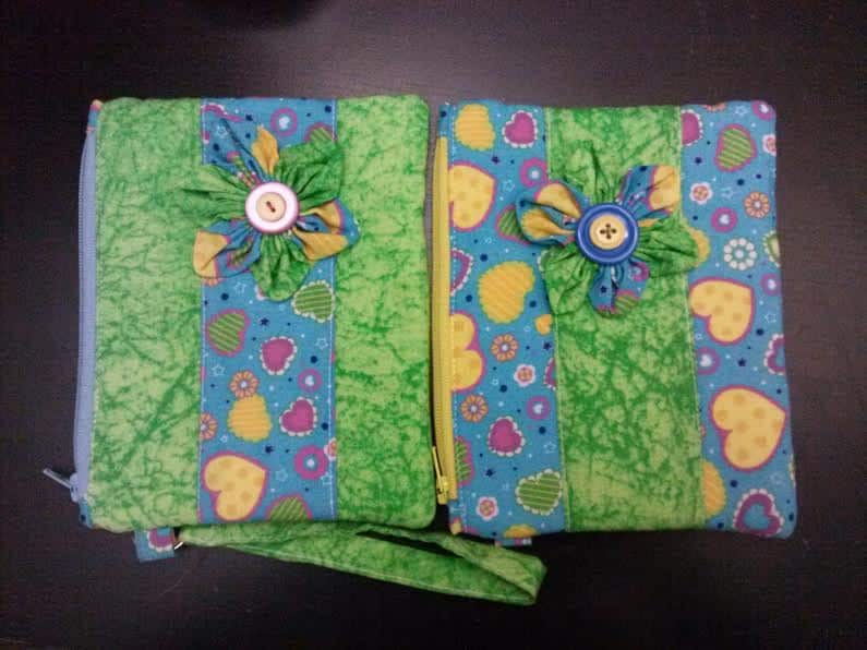 2 Handgelenktasche Mit Reißverschluss/Clutch Für von QuiltNCrochet