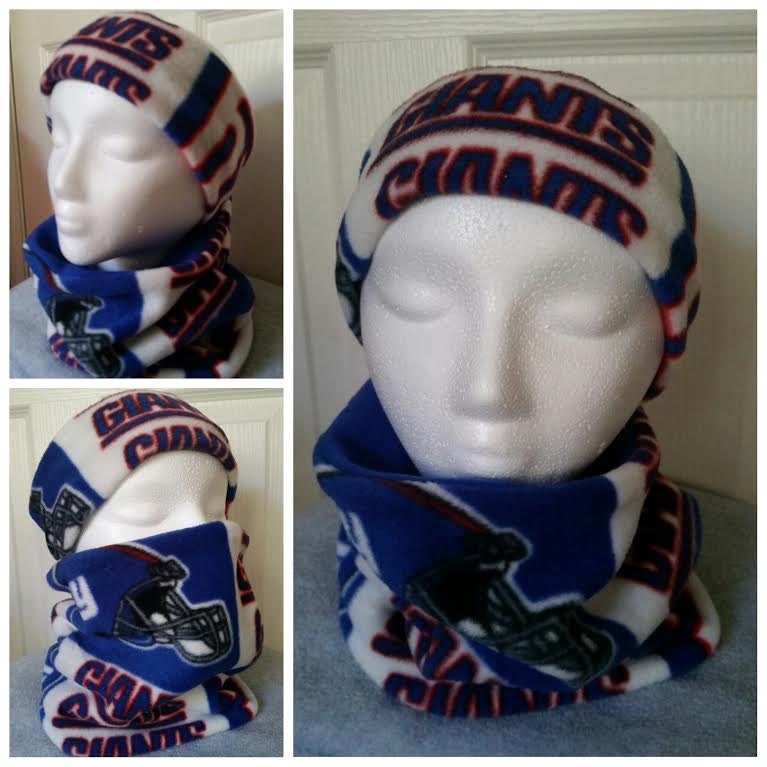 New York Giants Fleece Stirnband & Halswärmer Set von QuiltNCrochet