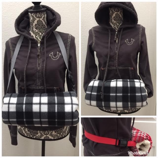 Schwarz-Weiß Karierte Hand Muff. Sherpa Muffs, Schwarz Handwärmer Mit Futter, Armwärmer von QuiltNCrochet