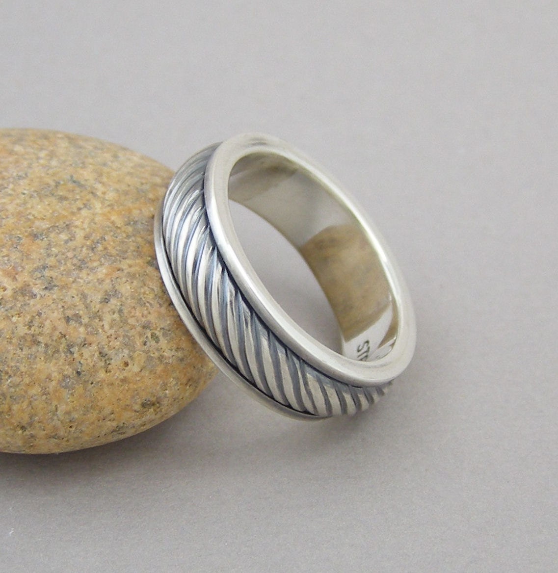 sterling Silber Spinner Ring sterling Silber Spinner Ring von QuimbySt